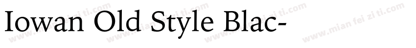 Iowan Old Style Blac字体转换